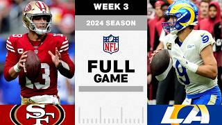 San Francisco 49ers vs Los Angeles Rams Full Game  NFL 2024 Season Week 3 [upl. by Nnaeus]