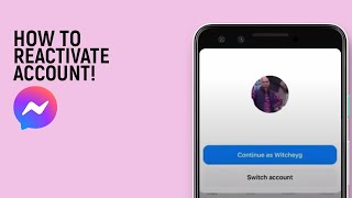 How To Reactivate Messenger Account easy [upl. by Eiramyelhsa]