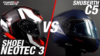 Shoei Neotec 3 Versus Schuberth C5  ChampionHelmetscom [upl. by Beesley231]