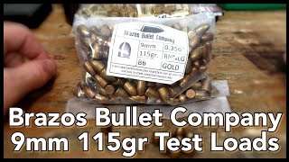 Brazos Bullets Company  Competition Grade Projectiles  9mm 115gr  Initial Load And Review [upl. by Cindra]