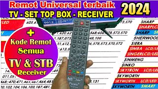 remot universal terbaik untuk semua merk TV set top box dan receiver lengkap dengan kode remot [upl. by Rapp]