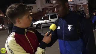 INTERVIEW WITH DOUCOURE  WATFORD 21 ARSENAL [upl. by Eralcyram]