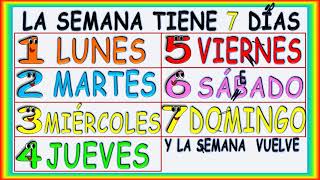 DÍAS DE LA SEMANA PARA NIÑOS DAYS OF THE WEEK IN SPANISH FOR KIDS [upl. by Anicul]