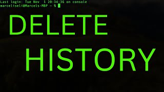 How to Delete the Terminal History on Mac [upl. by Nyrmac]