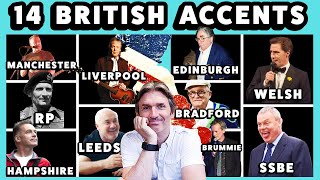 14 British Accent Examples Spoken by Famous Brits around Britain [upl. by Wagner]