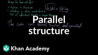 Parallel structure  Syntax  Khan Academy [upl. by Greenstein]