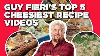 Guy Fieris Top 5 Cheesiest Recipe Videos  Guys Big Bite  Food Network [upl. by Atnauqahs544]