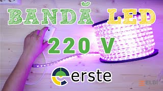 Banda LED RGB 220V ERSTE  Mod de conectare la sursa de alimentare [upl. by Anahsirk]