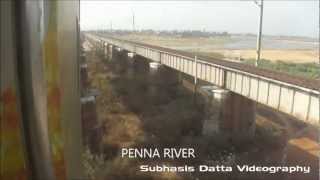 DURONTO crossing the Penna river bridge NELLORE 12245 HWHYPRwmv [upl. by Becca]