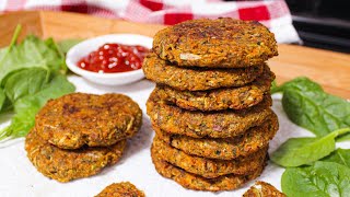 Baked Vegetable Patties Recipe Vegan amp Grainfree  How to make Vegetable Patty  Zucchini Patties [upl. by Sefton]