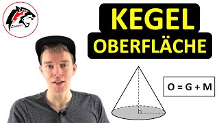 OBERFLÄCHE eines Kegels berechnen  Mathe Tutorial [upl. by Ahsa151]