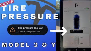 Tesla How To Check Tire Pressure  Model Y amp 3 [upl. by Kciv]