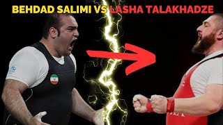 LASHA TALAKHADZE VS BEHDAD SALIMI LEGENDARY BATTLEFIRST EVER 220 KG SNATCH [upl. by Irret]