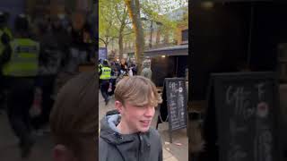 Fan trouble at Peterborough vs Cambridge footballfans peterboroughunited fans trouble [upl. by Arihsaj]