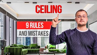 Modern Ceiling Design — 9 RULES AND MISTAKES [upl. by Favata739]