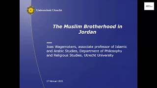 MEIS 33 Dr Joas Wagemakers The Muslim Brotherhood in Jordan [upl. by Barb]