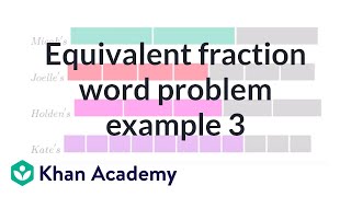 Equivalent fraction word problem example 3  Fractions  PreAlgebra  Khan Academy [upl. by Aveneg590]