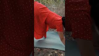 Evelinas yoga outdoors in a dress yoga stretching [upl. by Rintoul]