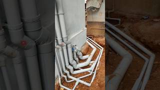 plumbing house out side drainage water line hot water bathroom pipe line shorts [upl. by Rebeh]