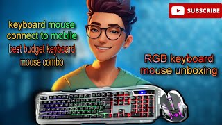 ZEBRONIC RGB gaming keyboard mouse unboxing and playing freefiremax in android mobilebiswasgamerpc [upl. by Tankoos]