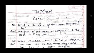 THE MOONPOEMCLASS 3BACK EXERCISESICSE NEW MULBERRY ENGLISH LITERATURE BOOK [upl. by Godric]