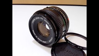 CANON New FD 50mm F2 Manual Focus Lens [upl. by Natika931]