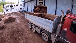 Liebherr  Bagger  Hallen Neubau  Fundamentaushub Füllbeton  Cabview  GoPro Hero  Hallenbau [upl. by Enaht]