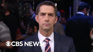 Sen Tom Cotton reacts to Jan 6 question at VP debate [upl. by Cida]