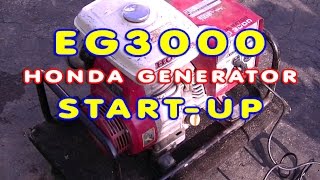 EG3000 Honda Generator StartUp [upl. by Henghold]