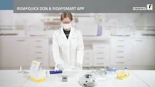 Mycotoxin analysis  Test procedure for RIDA®QUICK DON RQS ECO amp analysis with RIDA®SMART APP [upl. by Inigo752]