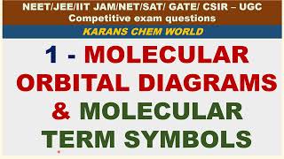 MOLECULAR ORBITAL DIAGRAMS TERM SYMBOLS for molecules represent the electronic states of molecules [upl. by Jerad196]