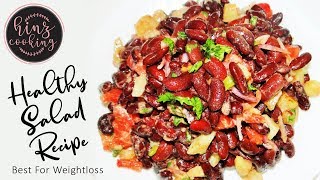 Healthy Salad Recipe for Weight Loss  Red Kidney Bean Salad  Rajma Salad Easy Recipes Hinz Cooking [upl. by Oiziruam]