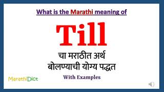 Till Meaning in Marathi  Till म्हणजे काय  Till in Marathi Dictionary [upl. by Aramas]