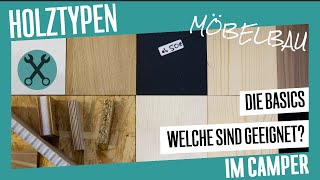 Basics geeignete Holztypen für den Möbelbau im Camper  DIY [upl. by Munroe929]