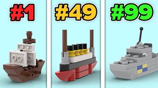 100 Mini LEGO Ships  Comparison [upl. by Icyac980]