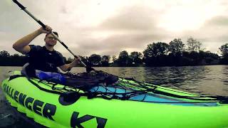 Intex K1  Inflatable Kayak  GoPro [upl. by Aklam]