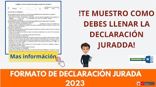 NOMBRAMIENTO DOCENTE 2023  𝐃𝐄𝐂𝐋𝐀𝐑𝐀𝐂𝐈𝐎́𝐍 𝐉𝐔𝐑𝐀𝐃𝐀 [upl. by Trocki]