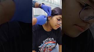 Two piercings at once  helix and upper lobe earpiercingyoutubeshorts painisbeautyvlogs [upl. by Carlson]