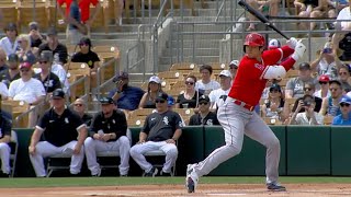 Shohei Ohtani CRUSHES first spring training home run Ohtani doing it all on both sides of ball [upl. by Namlak]