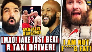 Fighters BRUT4LLY ROAST Jake Pauls win over a TAXI DRIVERMasvidal RESPONDS to weight gain rumors [upl. by Nagirrek]