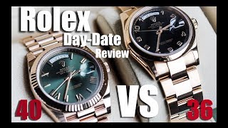 Rolex DayDate 36 vs 40 [upl. by Aisayt]