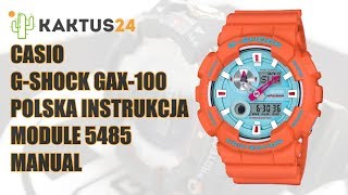 Jak ustawić Casio GShock GAX100 instrukcja obsługi PL ustawienia zegarka kaktus24pl [upl. by Finnigan246]