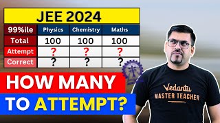 Minimum Questions to Attempt in JEE 2024 to Score 99ile 🚀  JEE Mains 2024  Harsh Sir VedantuMath [upl. by Alessandro94]