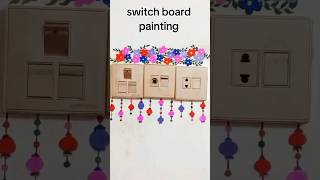 Easy switch board painting idea 🥰🥰 youtubeshorts acyrlic wallpainting switchboard painting [upl. by Rudwik]