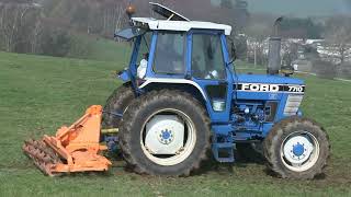 FORD 7710 II AND MASCHIO POWER HARROW [upl. by Ziza]