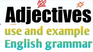 The adjective ll what is adjective with types and example ll mahi sir classes 43 🙏 [upl. by Aranahs]