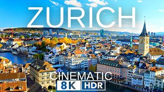 Beautiful and Largest city of Switzerland Zurich in 8K ULTRA HD HDR 60fps Video by Drone [upl. by Karrah511]