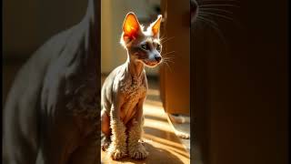 Sphynx  Bedlington Terrier 🐶🐱 animalfusion dog cat ai hybrid [upl. by Cissiee]