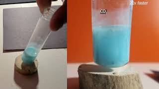 The Chemical Reaction of baking soda and copper sulfate [upl. by Ymmas72]