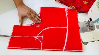 Katori Blouse Cutting  Easy Method of Katori Blouse Cutting [upl. by Bernarr]